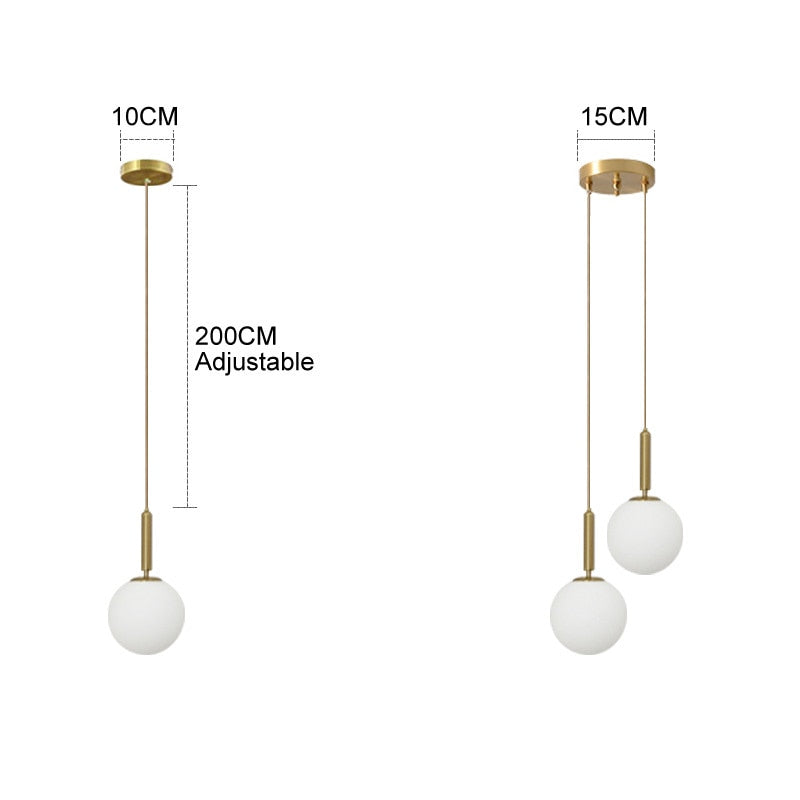 LED Glass Ball Chandelier Lights