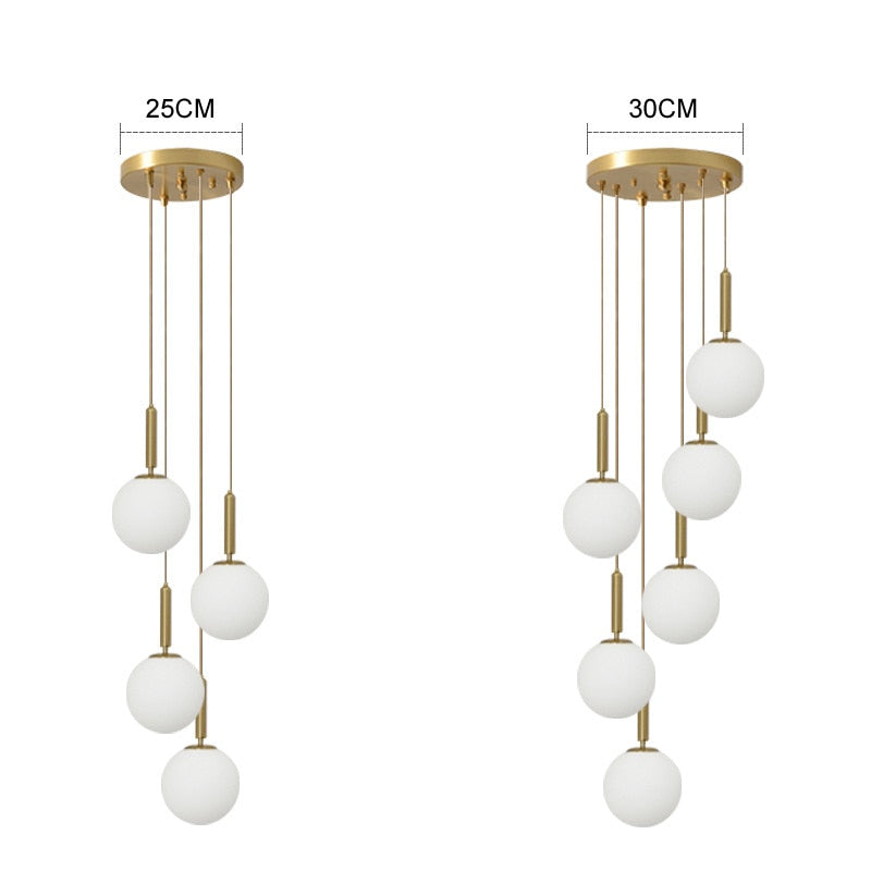 LED Glass Ball Chandelier Lights