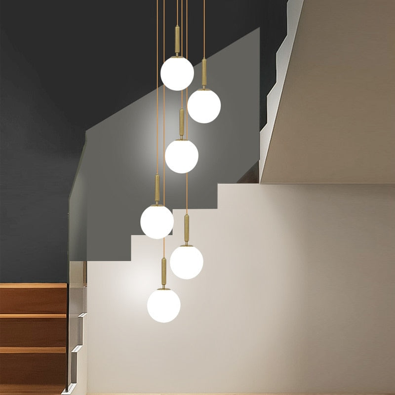LED Glass Ball Chandelier Lights