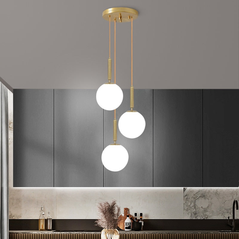 LED Glass Ball Chandelier Lights